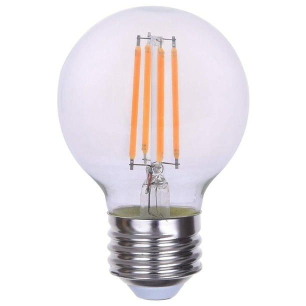 Clear Warm White 2700K E26 Base Pack of 3 110-120VAC 60W Equivalent Bulbright Vintage Tubular LED Filament Bulb Dimmable T30 6W LED Light Bulb 6 Dimmable 
